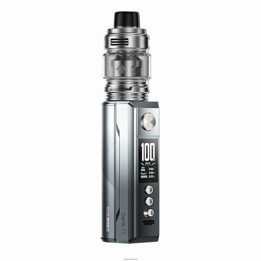 0VL4R158 الفضة والأسود - VOOPOO price UAE - VOOPOO DRAG M100S جهاز وزارة الدفاع